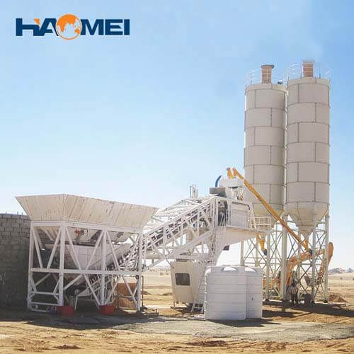 hzs25 stationary concrete batching plant price