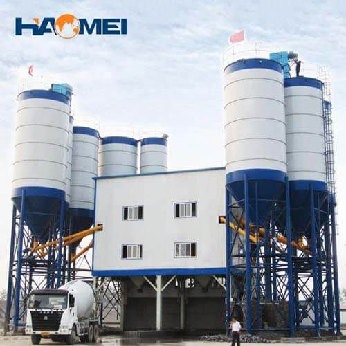 hzs35 stationary concrete batching plant factory price