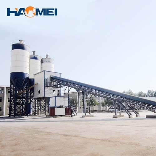 hzs90 stationary concrete batching plant made in china