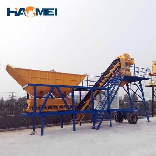 YHZS25 mobile concrete batching plant price