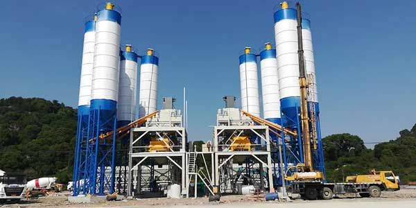 hzs25 stationary concrete batching plant