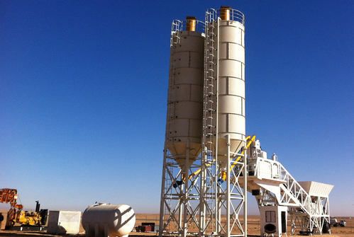 hzs50 stationary concrete batching plant