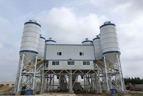 stationary concrete batching plant