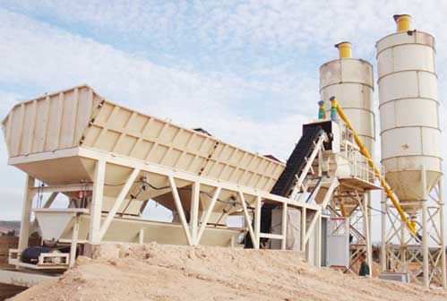 mobile concrete mixing plant