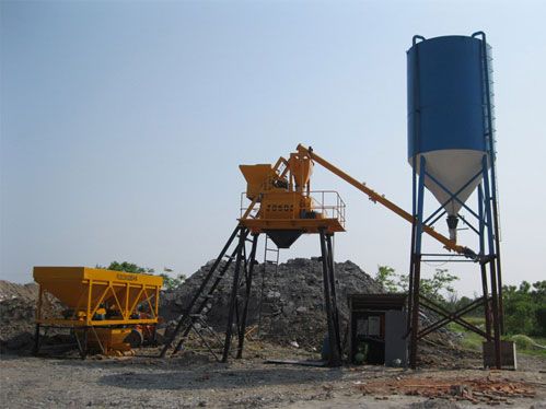 stationary concrete batching plant