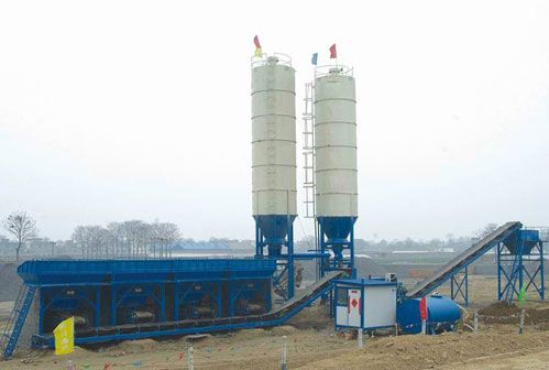 stationary concrete mixing plant factory