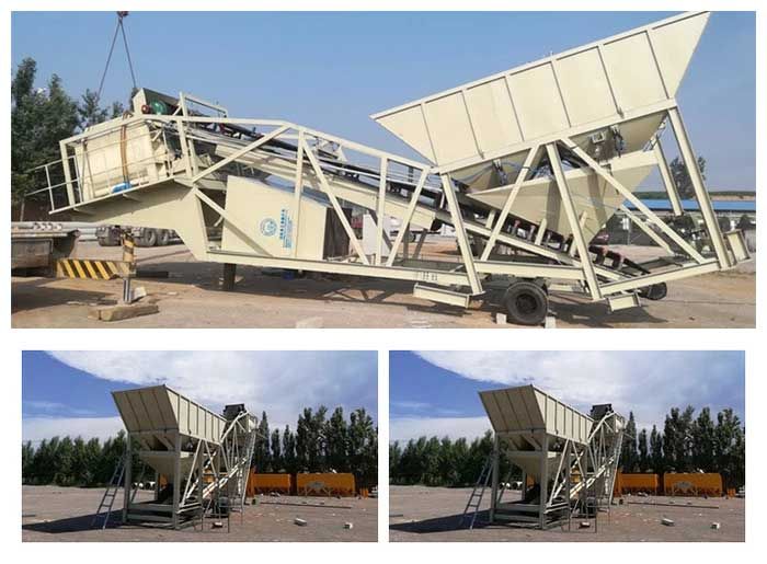 hzs75 stationary concrete batching plant