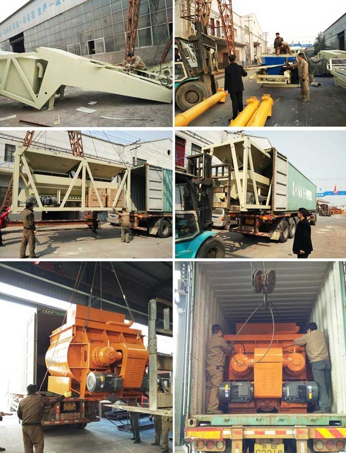 hzs75 stationary concrete mixing plant