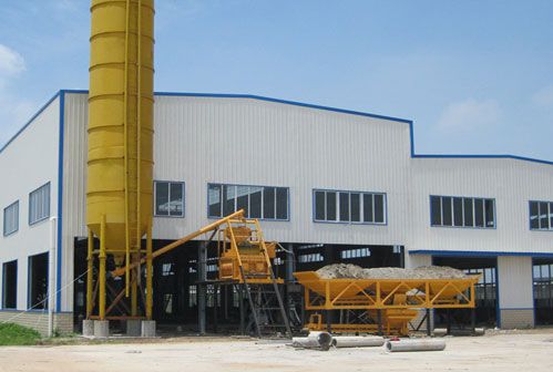 china stationary concrete batching plant factory