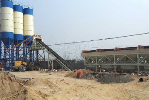 stationary concrete batching plant