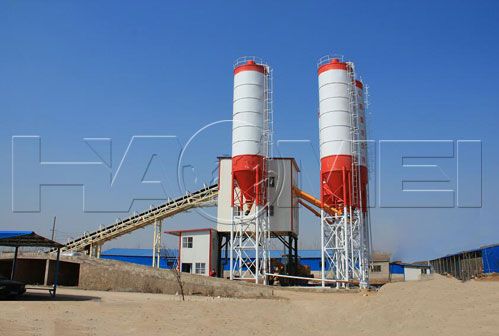 stationary concrete batching plant