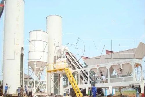 stationary concrete mixing plant factory