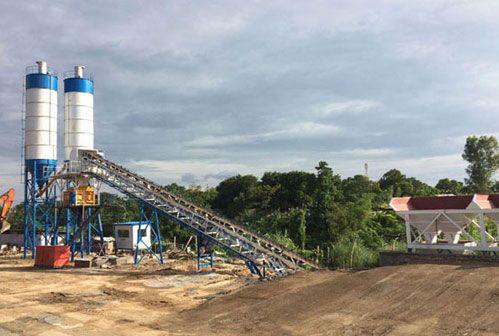 mobile concrete mixing plant factory
