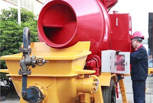 concrete mixer pump machine