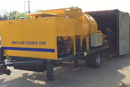 mobile concrete mixer with pump