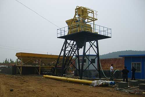 hzs50 stationary concrete batching plant