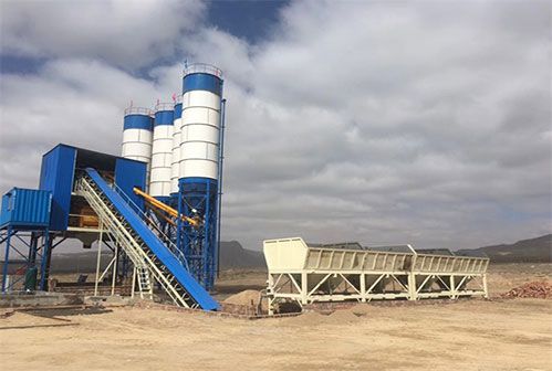 yhzs25 mobile concrete batching plant