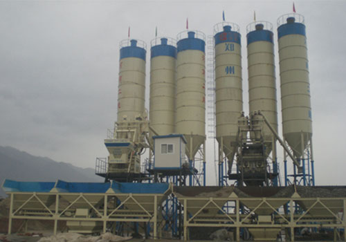 Twin shaft ce 120m3 concrete batching plant