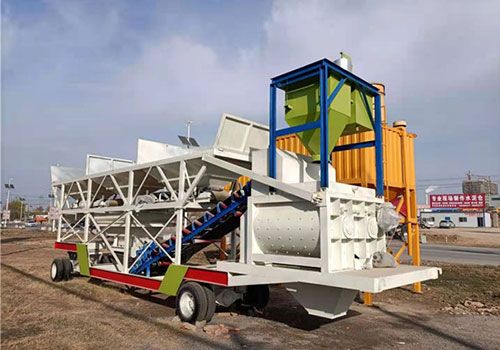 Mobile concrete plant bulk concrete mix