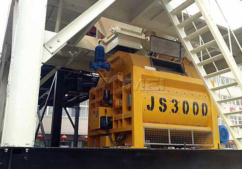 Construction machine mixed type concrete mixing