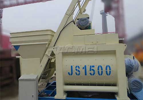 Plc controlling unit of an automatic concrete mixer machine