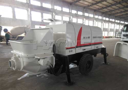 Able concrete pumping portable concrete mixer machine
