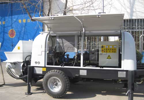 Concrete mixer direct concrete pumping