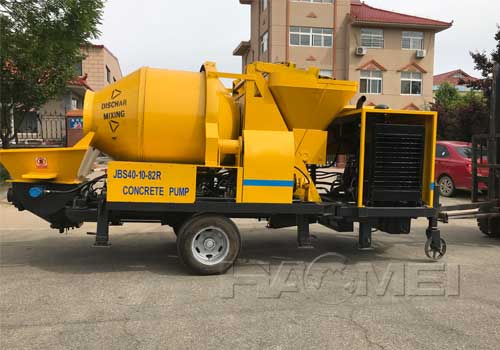 Hydraulic 10m3 concrete mixer machine with pump