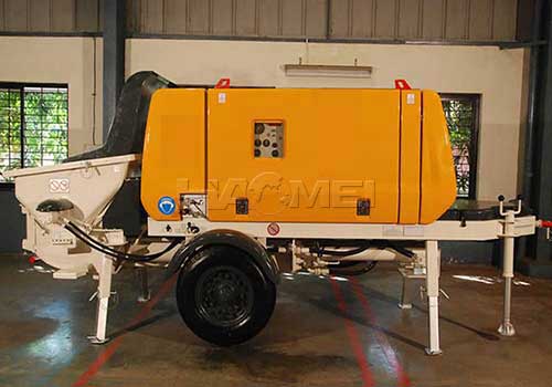 Ready mix machine mounted concrete boom pump